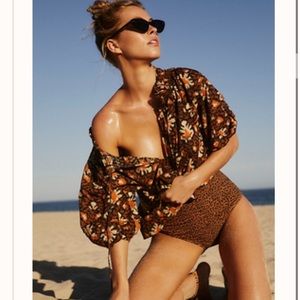 ✨Free People✨Willow Printed Blouse, NWT, Size L